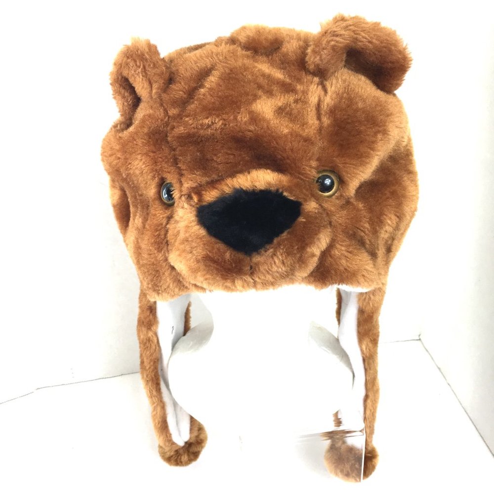 Bear Plush Realistic Fur Hat